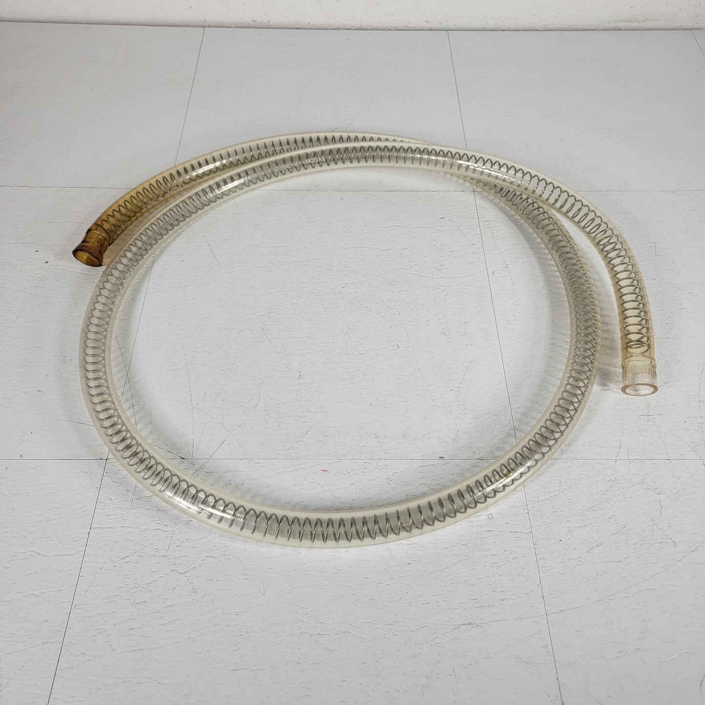 Tygon R-3603 6ft Spring Reinforced Vacuum Hose 0.75" ID Rubber 6 Ft Long