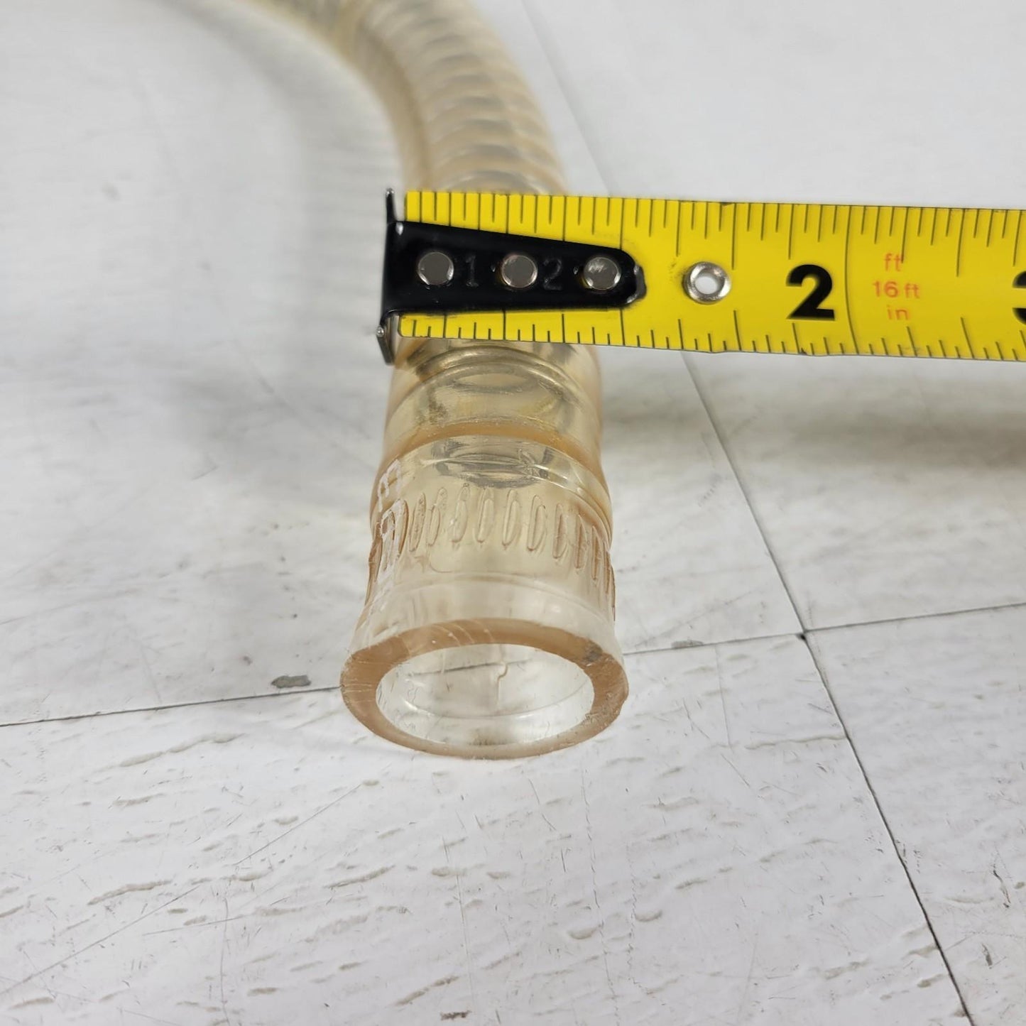 Tygon R-3603 6ft Spring Reinforced Vacuum Hose 0.75" ID Rubber 6 Ft Long