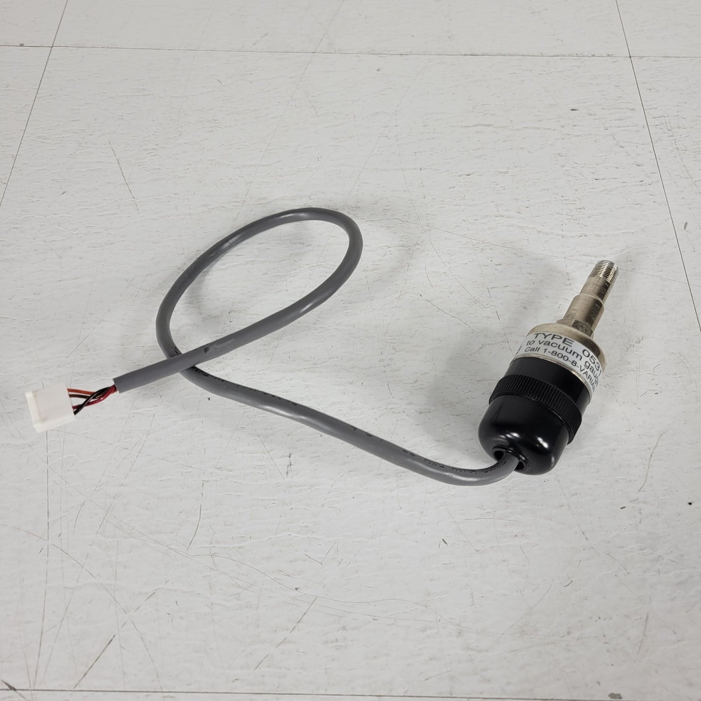Varian Type 0531 TC Thermocouple Vacuum Gauge 1/4" NPT Vacuum 4-Pin Connector