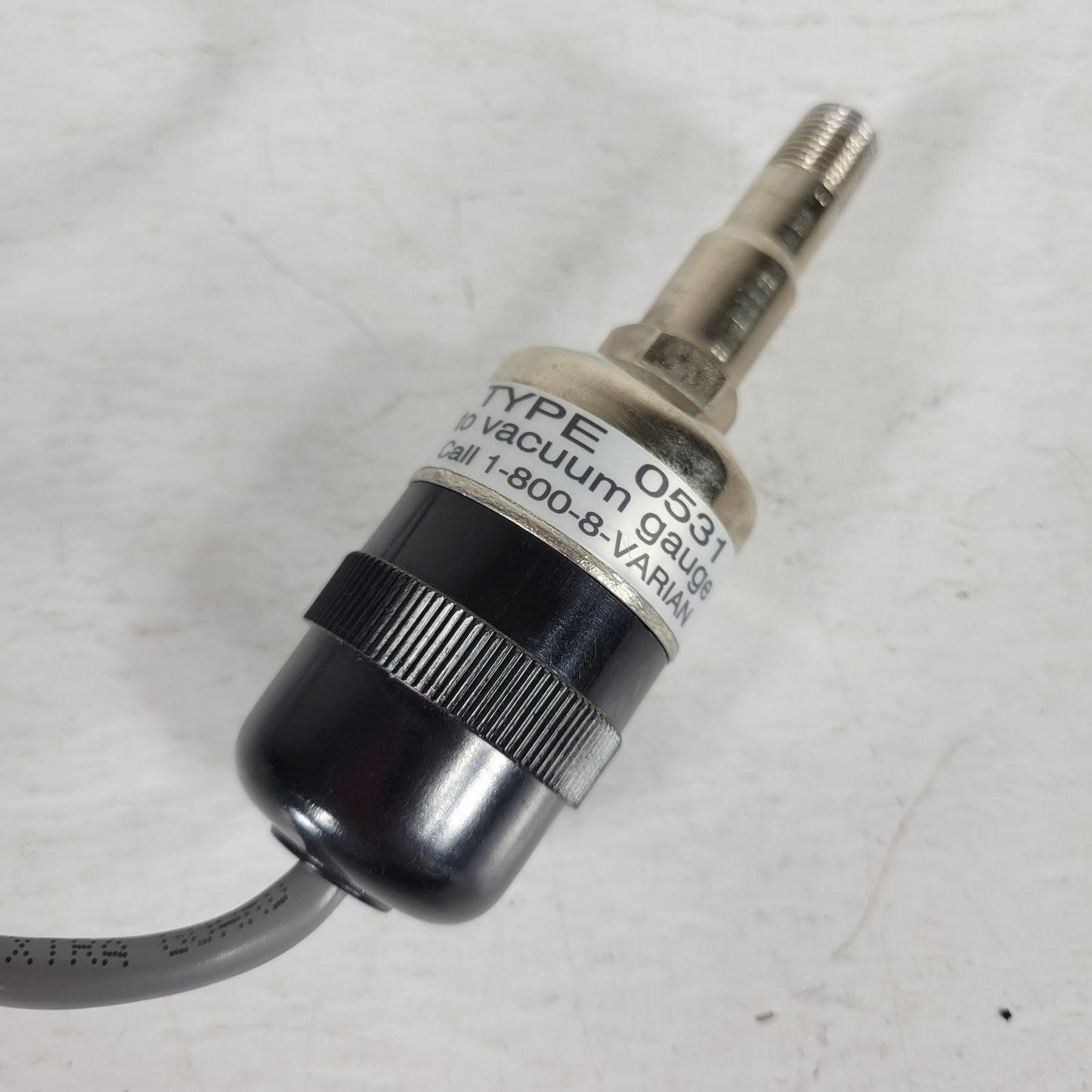 Varian Type 0531 TC Thermocouple Vacuum Gauge 1/4" NPT Vacuum 4-Pin Connector
