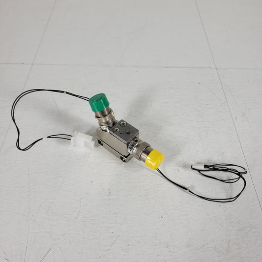 Clippard EV-2M-24 VDC Dual Pneumatic Valve Block Manifold 1/8" OD Tubing 1/16"