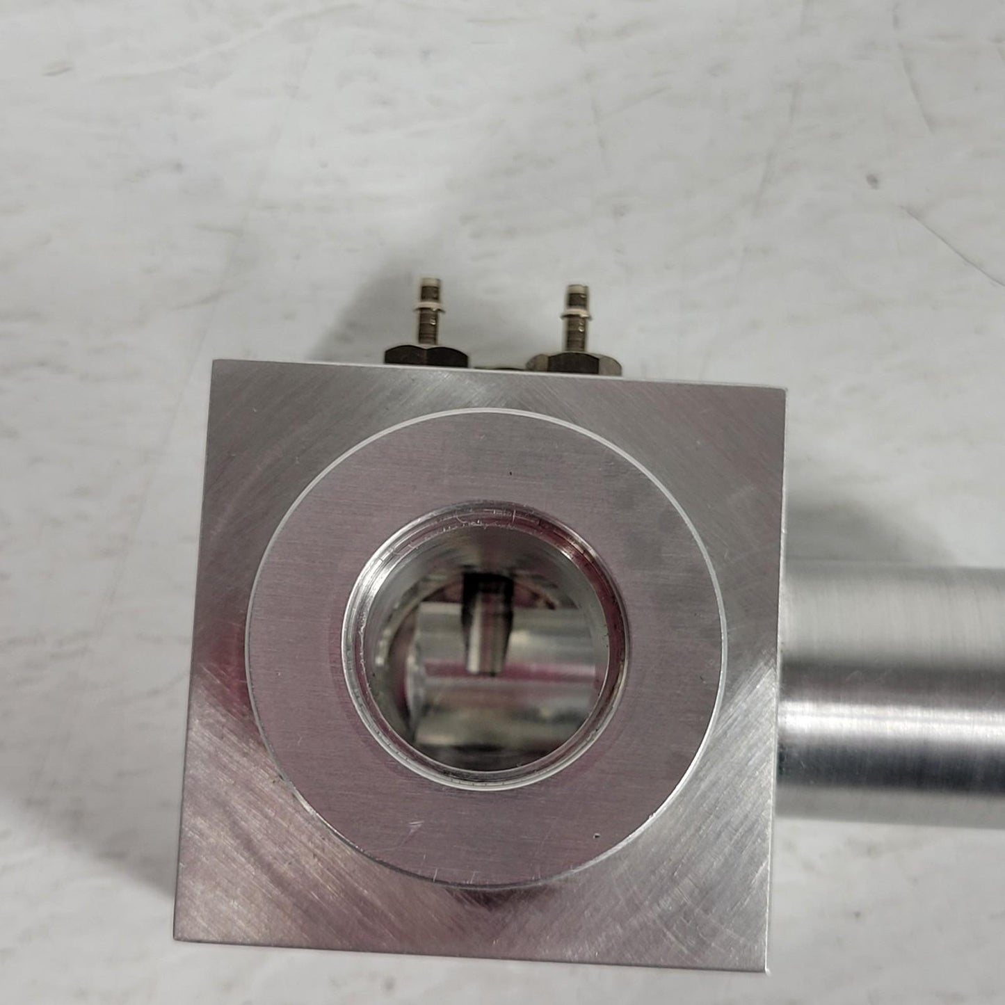 Varian 4000MS Cal Gas Vacuum Mixing Manifold KF/NW16 to 3/4" Hose to 1/16" UHV