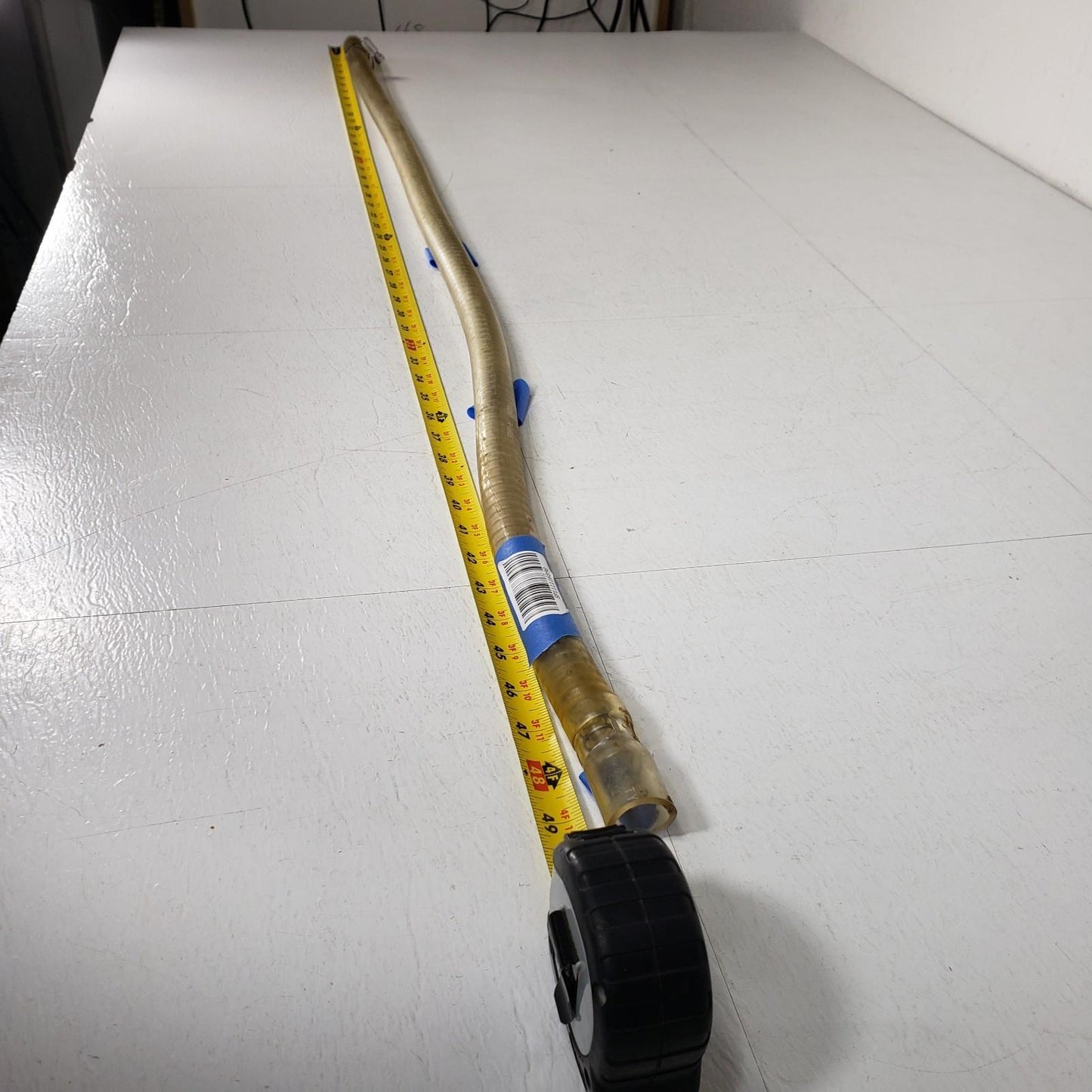 Tygon R-3603 Steel Spring Reinforced Vacuum Tubing 3/4" ID 1" OD 49" L 1/8 Thick