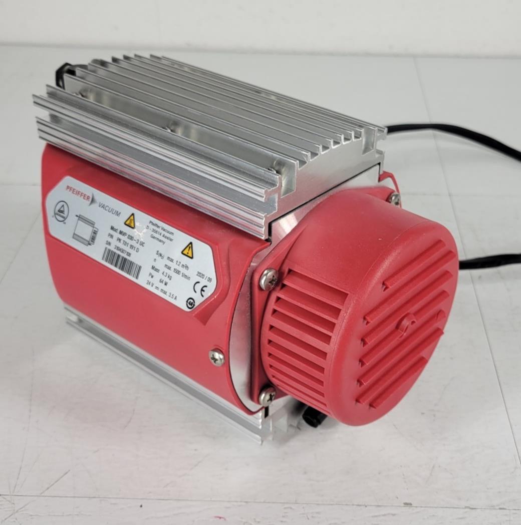 TESTED to 2 Torr: Pfeiffer MVP-030-3DC Vacuum Roughing Pump 24VDC 1/4" Swagelok