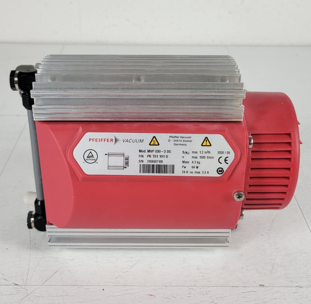 TESTED to 2 Torr: Pfeiffer MVP-030-3DC Vacuum Roughing Pump 24VDC 1/4" Swagelok