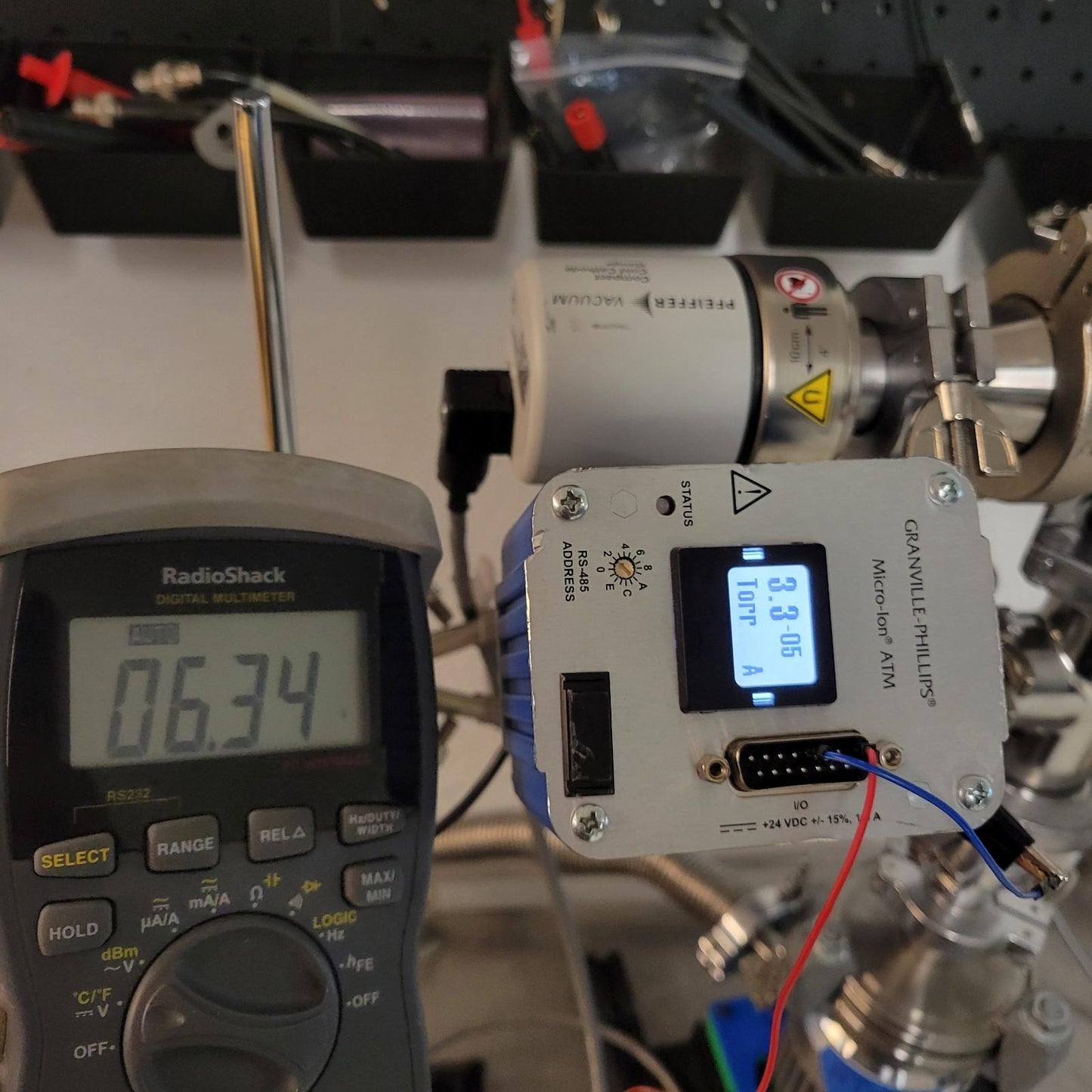 TESTED Pfeiffer IKR-251 PTR25500 Compact Cold Cathode High Vacuum Gauge UHV
