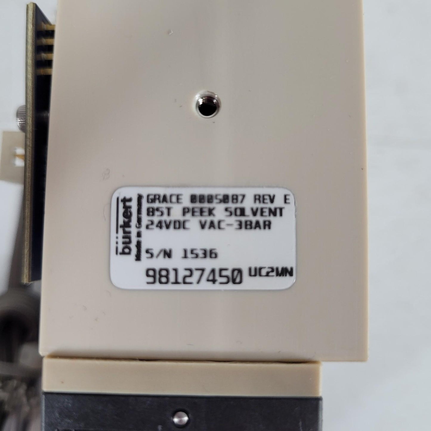 Buchi Grace 0005087 Burkert Eight Position PEEK Solvent Pump Valve Manifold 24V