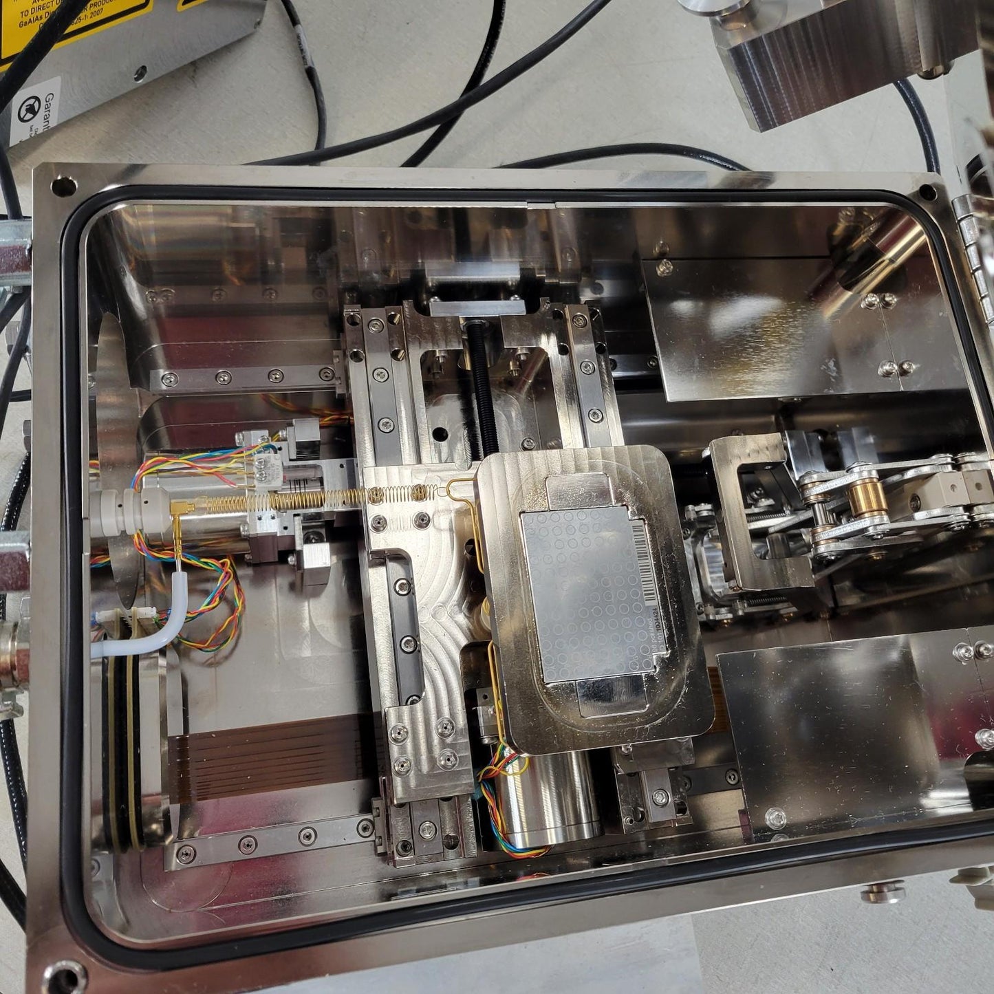 Lot of 2 Bruker UHV-Compatible XY Stage High Vacuum Mass Spectrometer Chamber