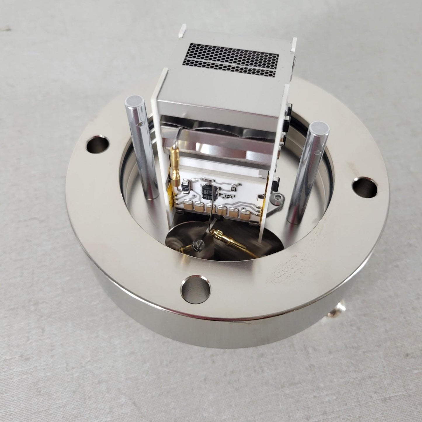 Lot of 2 Bruker UHV-Compatible XY Stage High Vacuum Mass Spectrometer Chamber