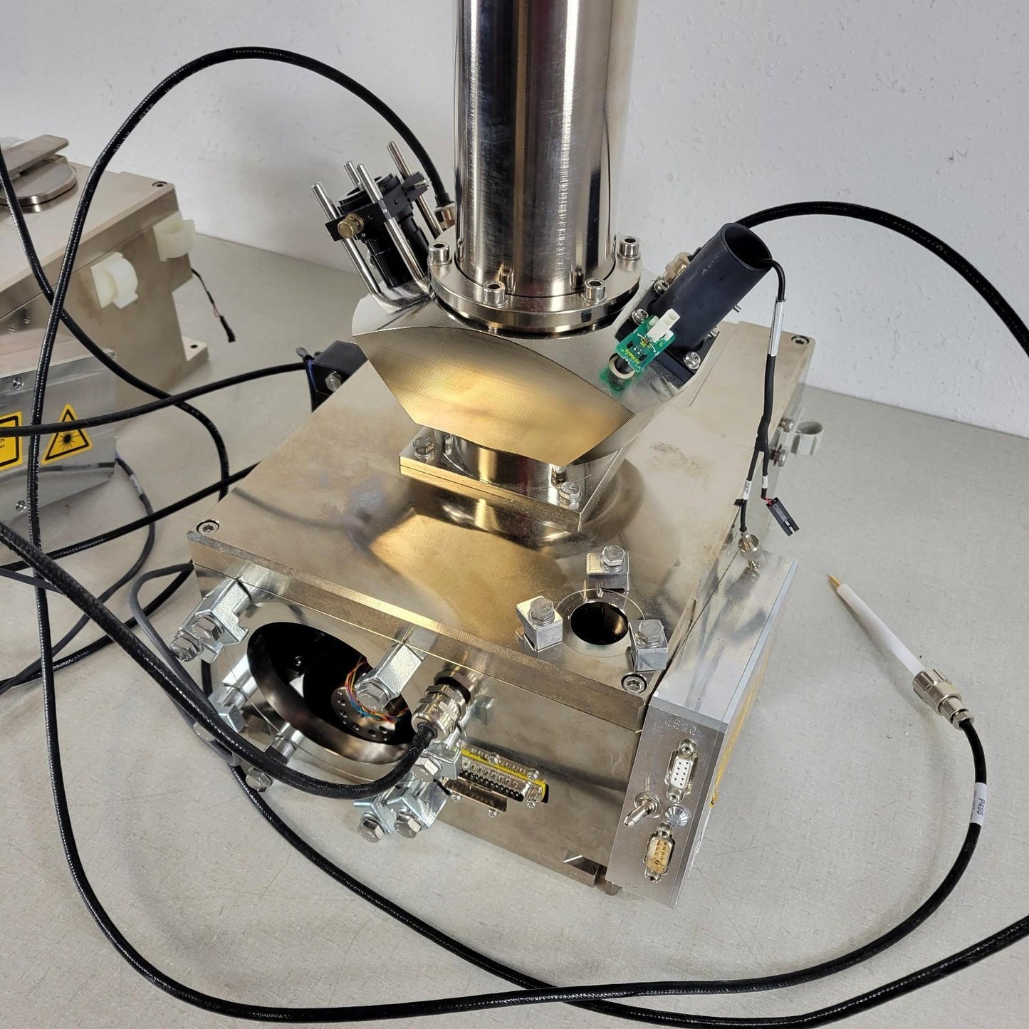 Lot of 2 Bruker UHV-Compatible XY Stage High Vacuum Mass Spectrometer Chamber