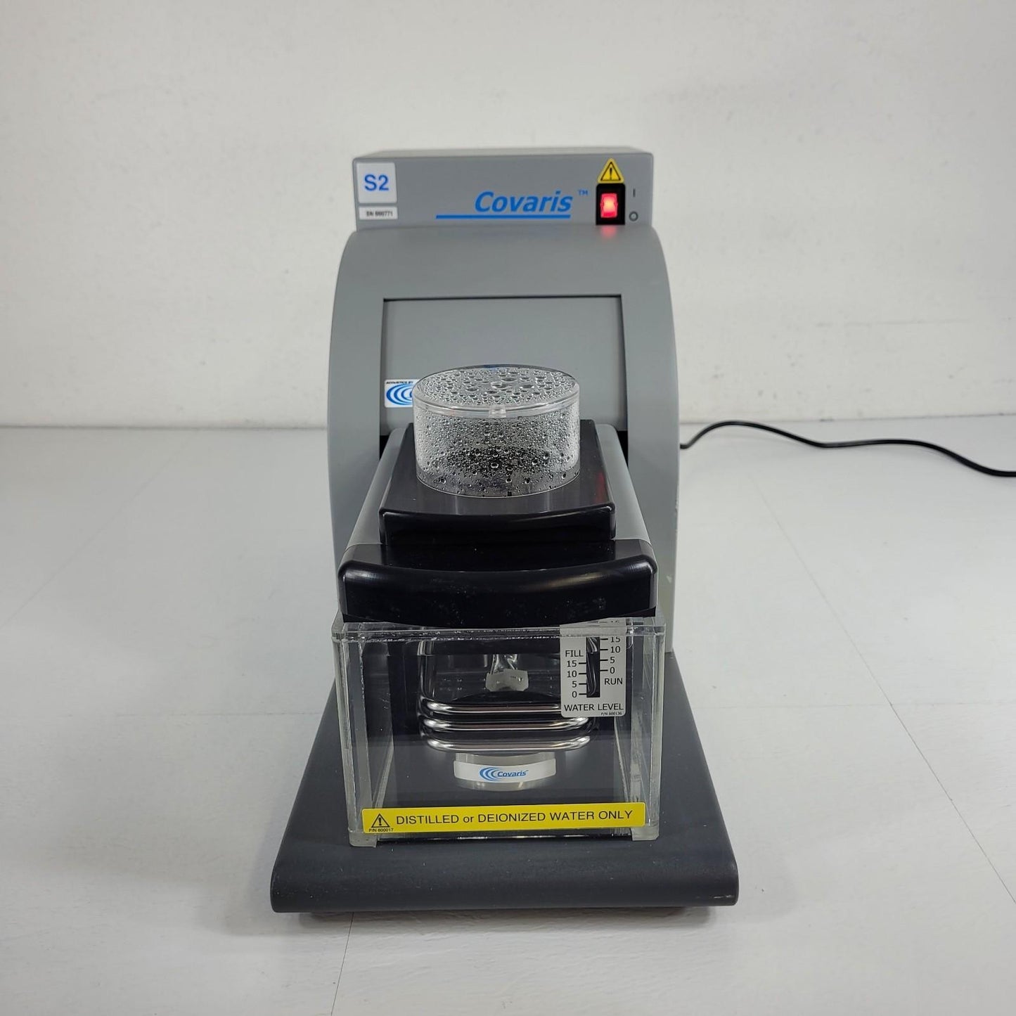 Covaris S2 Focused Ultra Sonicator Single Tube Adaptive Acoustic Ultrasonic Disp