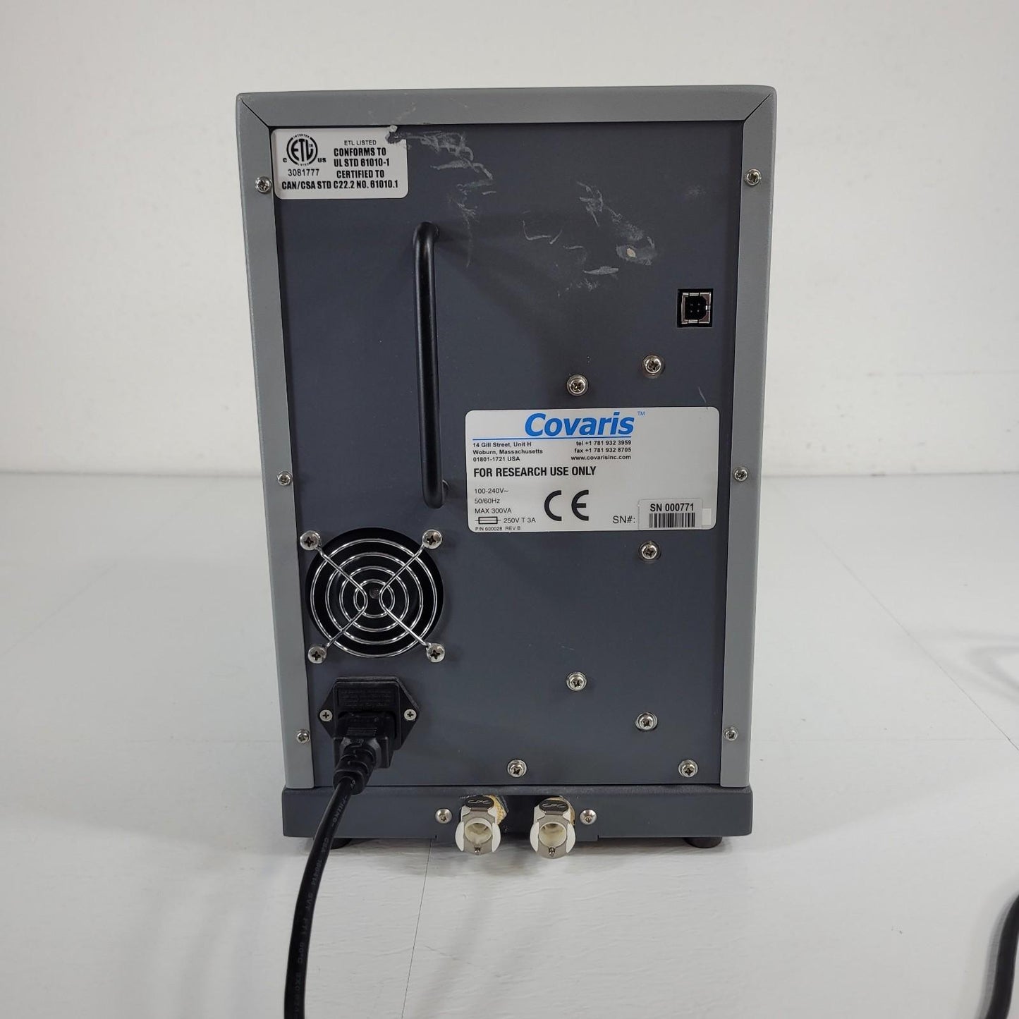 Covaris S2 Focused Ultra Sonicator Single Tube Adaptive Acoustic Ultrasonic Disp