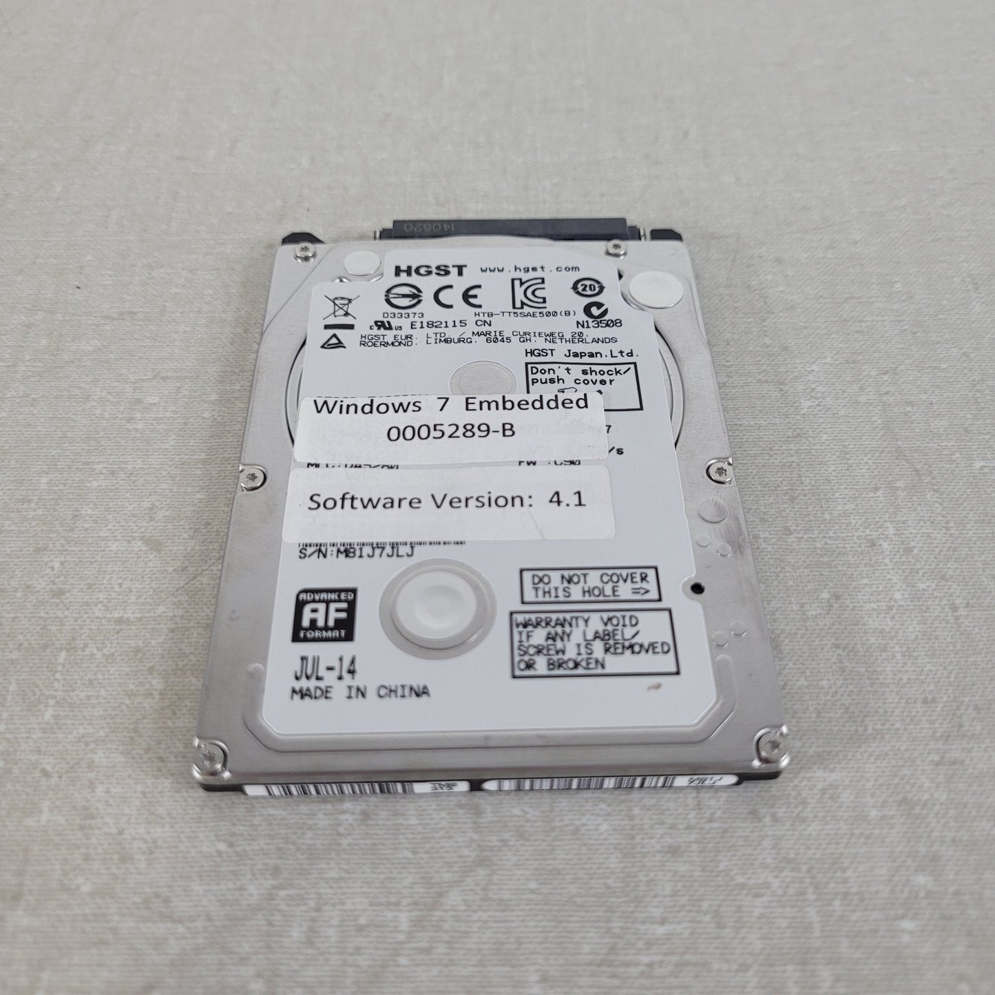 Buchi Grace Reveleris X2 Flash Chromatograph Software Version 4.1 Hard Drive