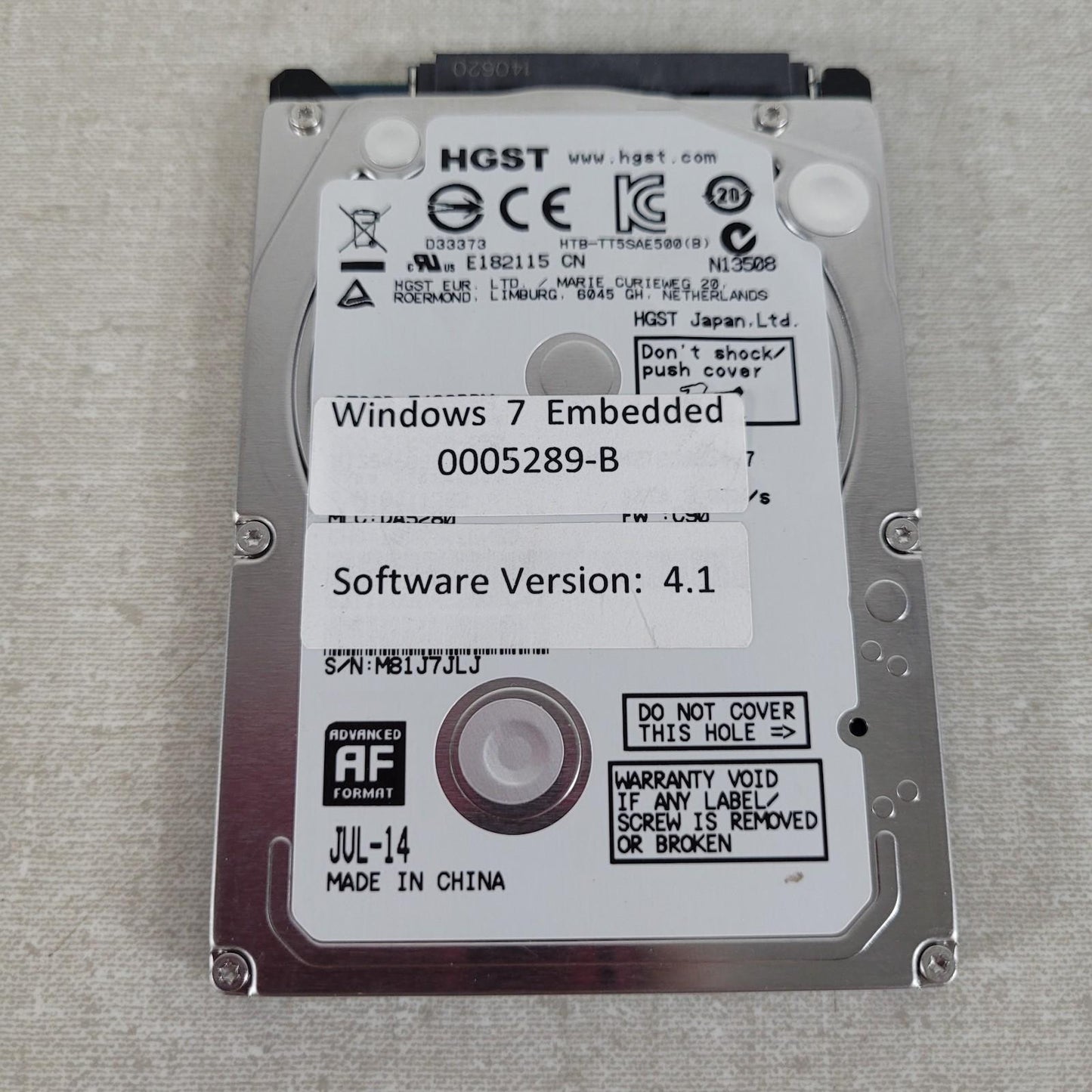 Buchi Grace Reveleris X2 Flash Chromatograph Software Version 4.1 Hard Drive