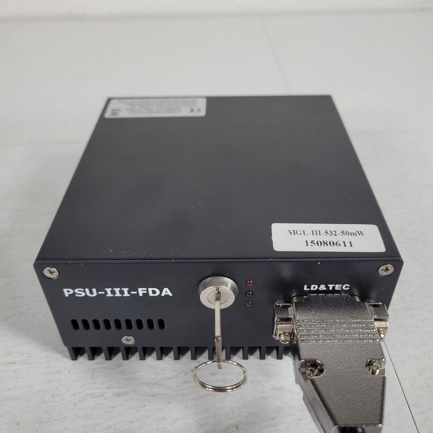 TESTED Dragon Lasers MGL-III-532-50 532nm Head w/ PSU-III-FDA Power Supply TEM00
