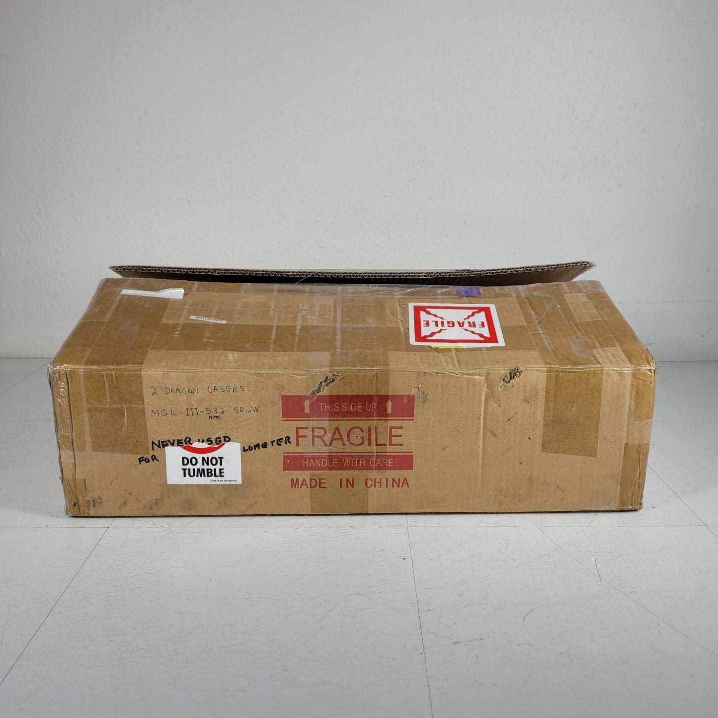 TESTED Dragon Lasers MGL-III-532-50 532nm Head w/ PSU-III-FDA Power Supply TEM00