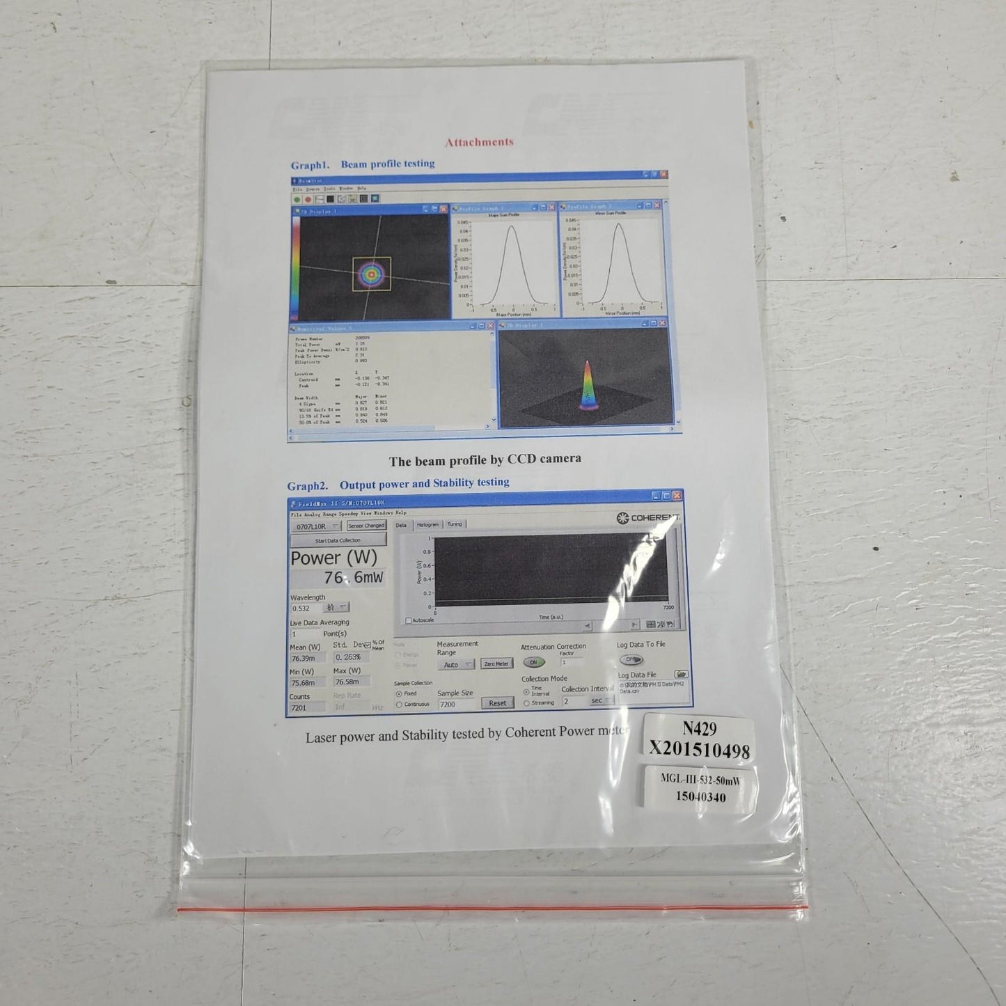 TESTED Dragon Lasers MGL-III-532-50 532nm Head w/ PSU-III-FDA Power Supply TEM00