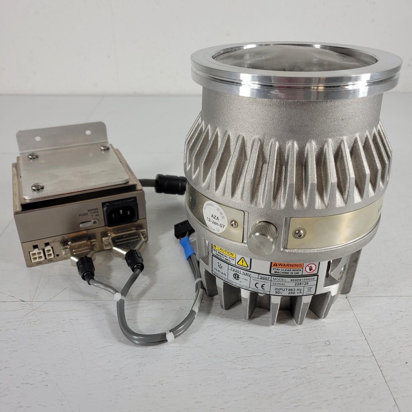 TESTED to E-8 Torr: Varian TV301 NAV Turbo Vacuum Pump 9698918 and Power Supply