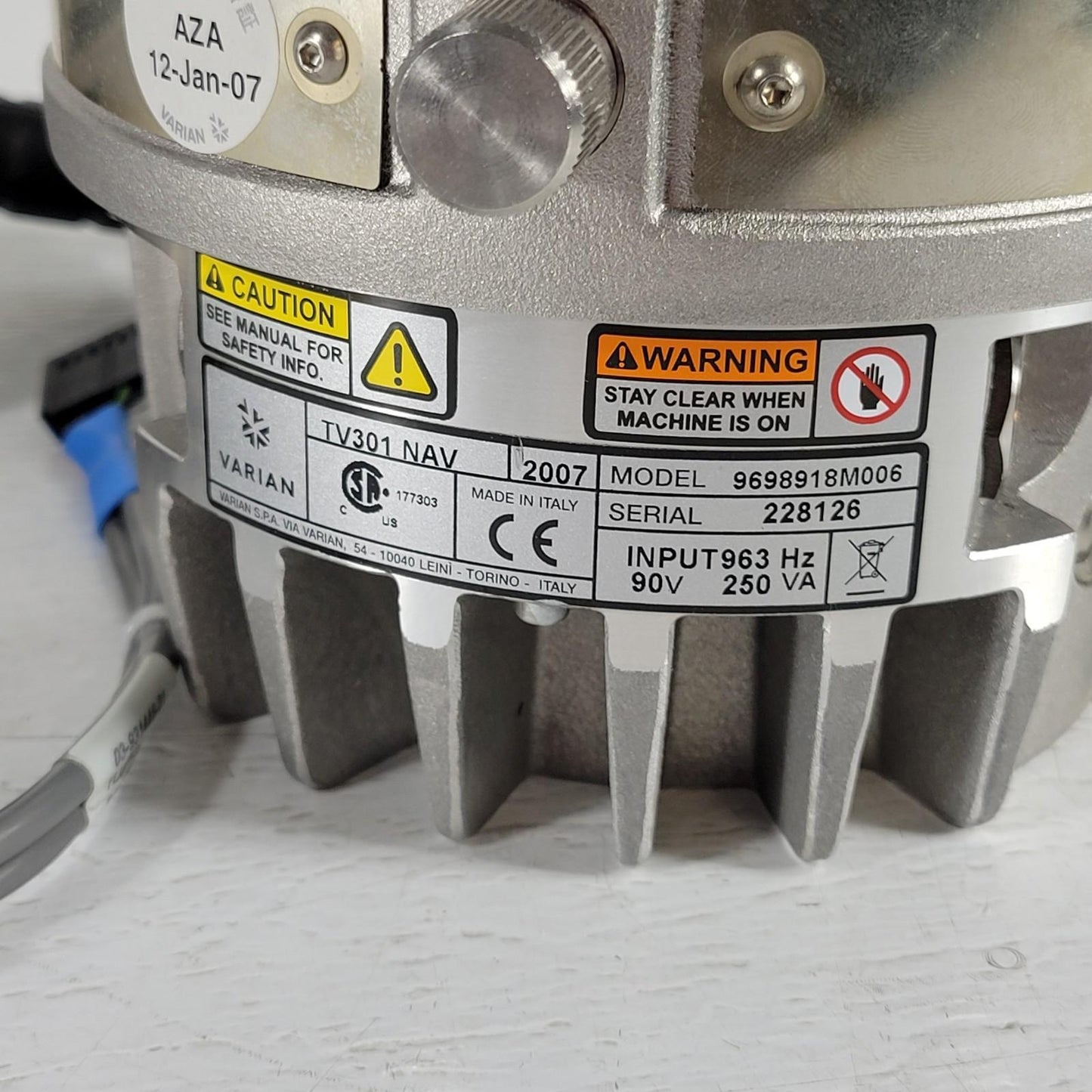 TESTED to E-8 Torr: Varian TV301 NAV Turbo Vacuum Pump 9698918 and Power Supply
