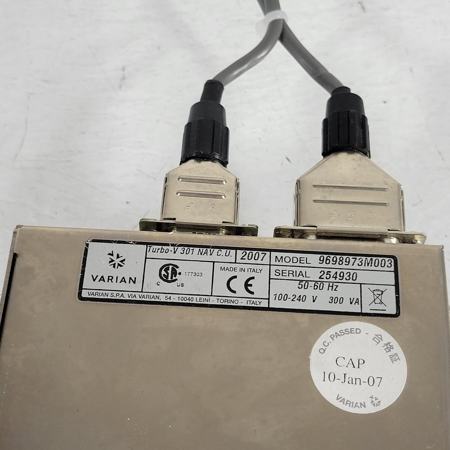 TESTED to E-8 Torr: Varian TV301 NAV Turbo Vacuum Pump 9698918 and Power Supply