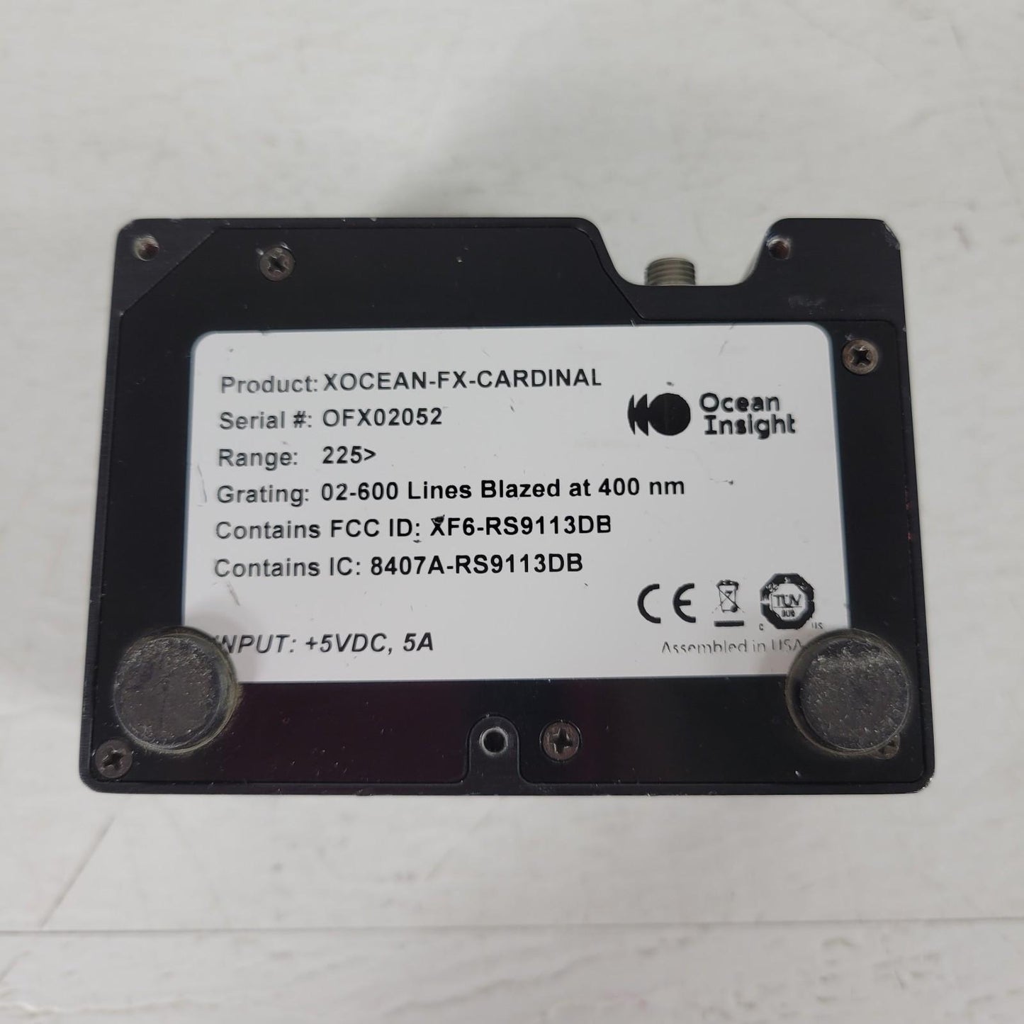 TESTED Ocean Insight OceanFX High Speed Spectrometer 190-909nm w/ Onboard Memory