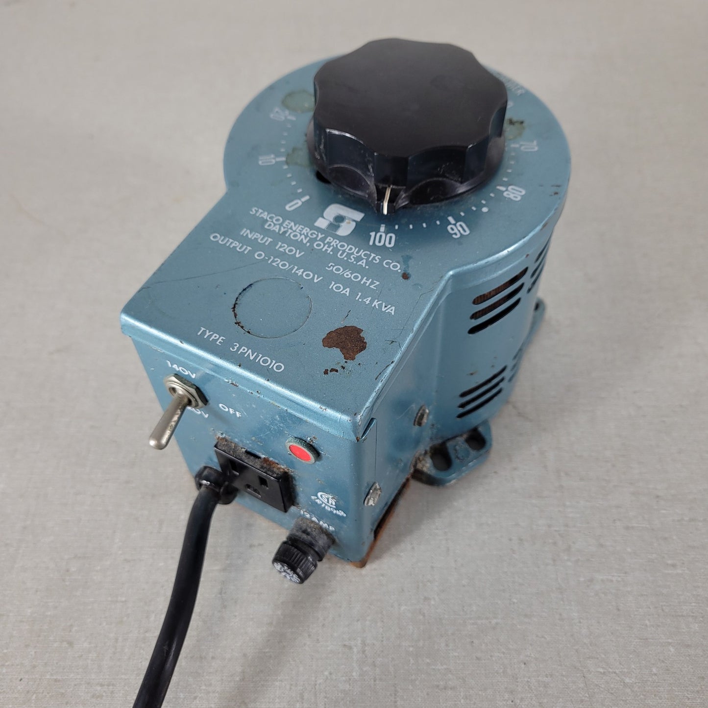 Staco Energy 3PN1010 Variac Variable AutoTransformer 0-120V 50/60 Hz 1.4 KVA