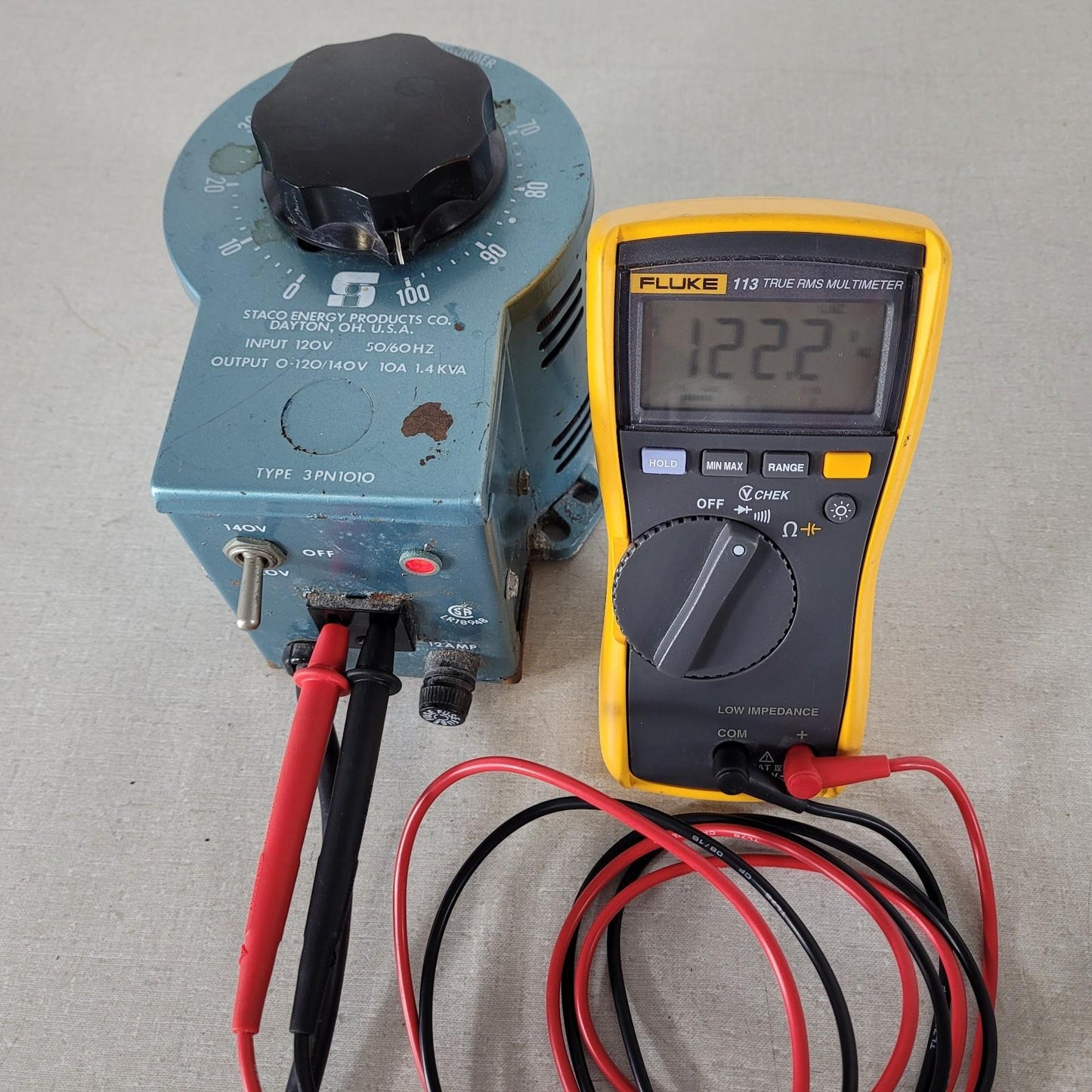 Staco Energy 3PN1010 Variac Variable AutoTransformer 0-120V 50/60 Hz 1.4 KVA