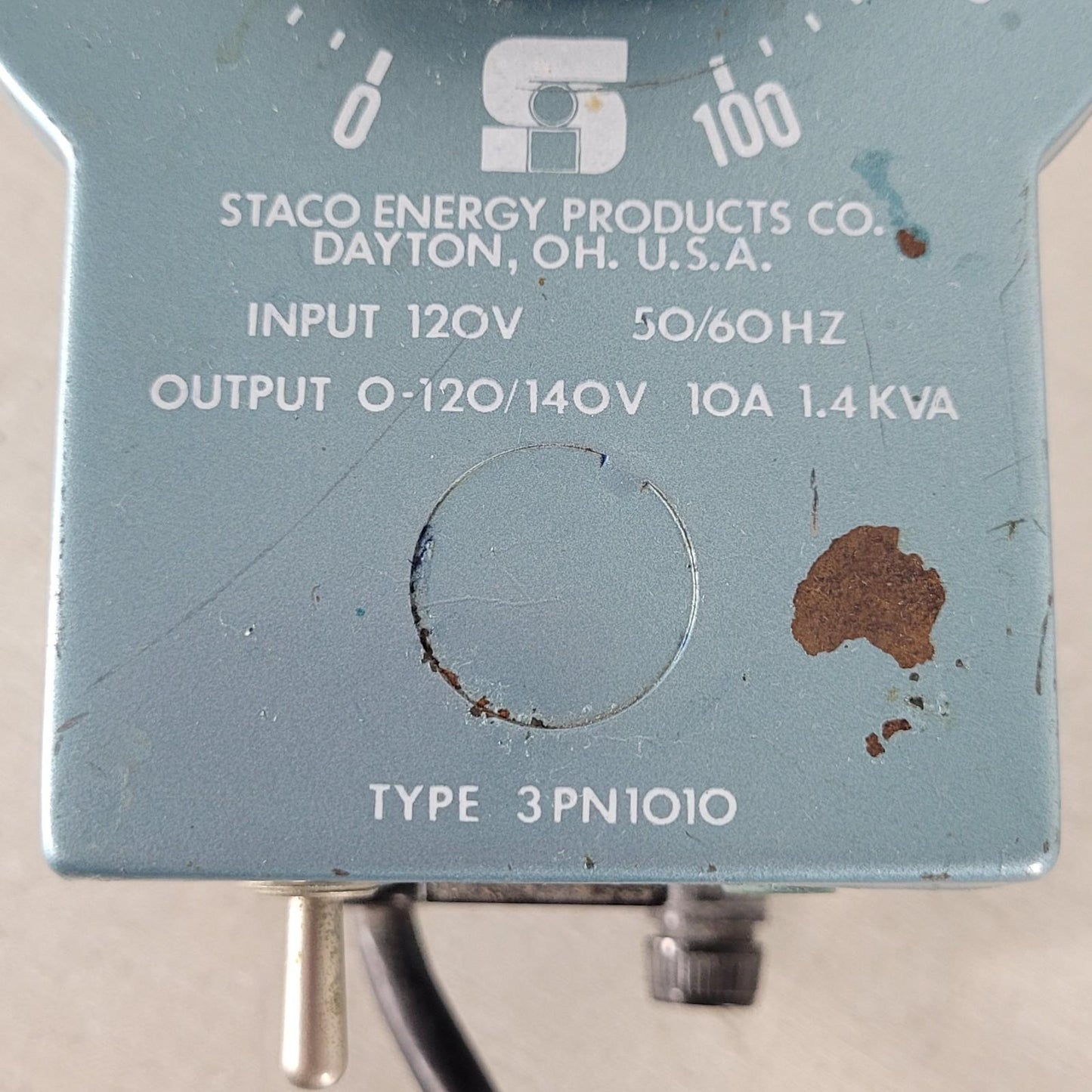 Staco Energy 3PN1010 Variac Variable AutoTransformer 0-120V 50/60 Hz 1.4 KVA
