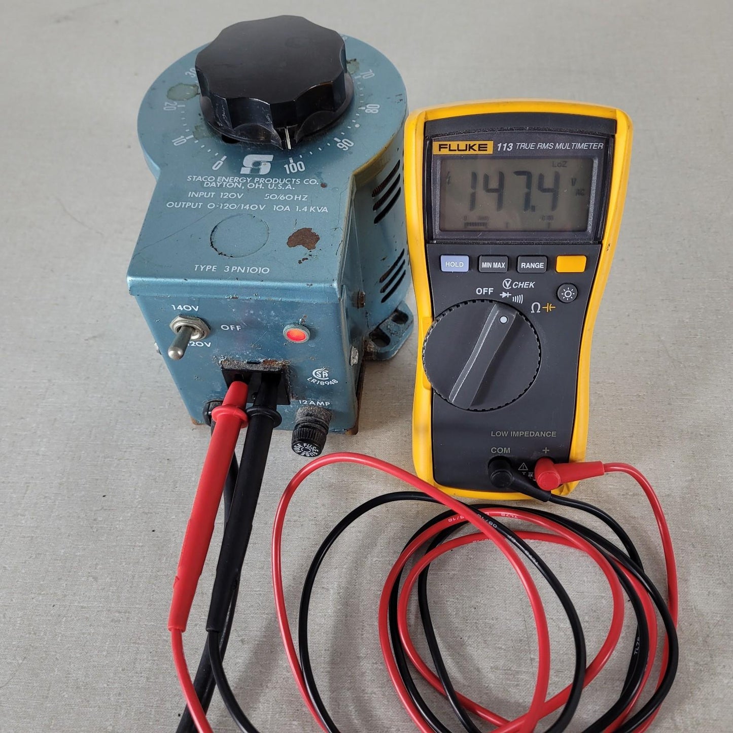Staco Energy 3PN1010 Variac Variable AutoTransformer 0-120V 50/60 Hz 1.4 KVA