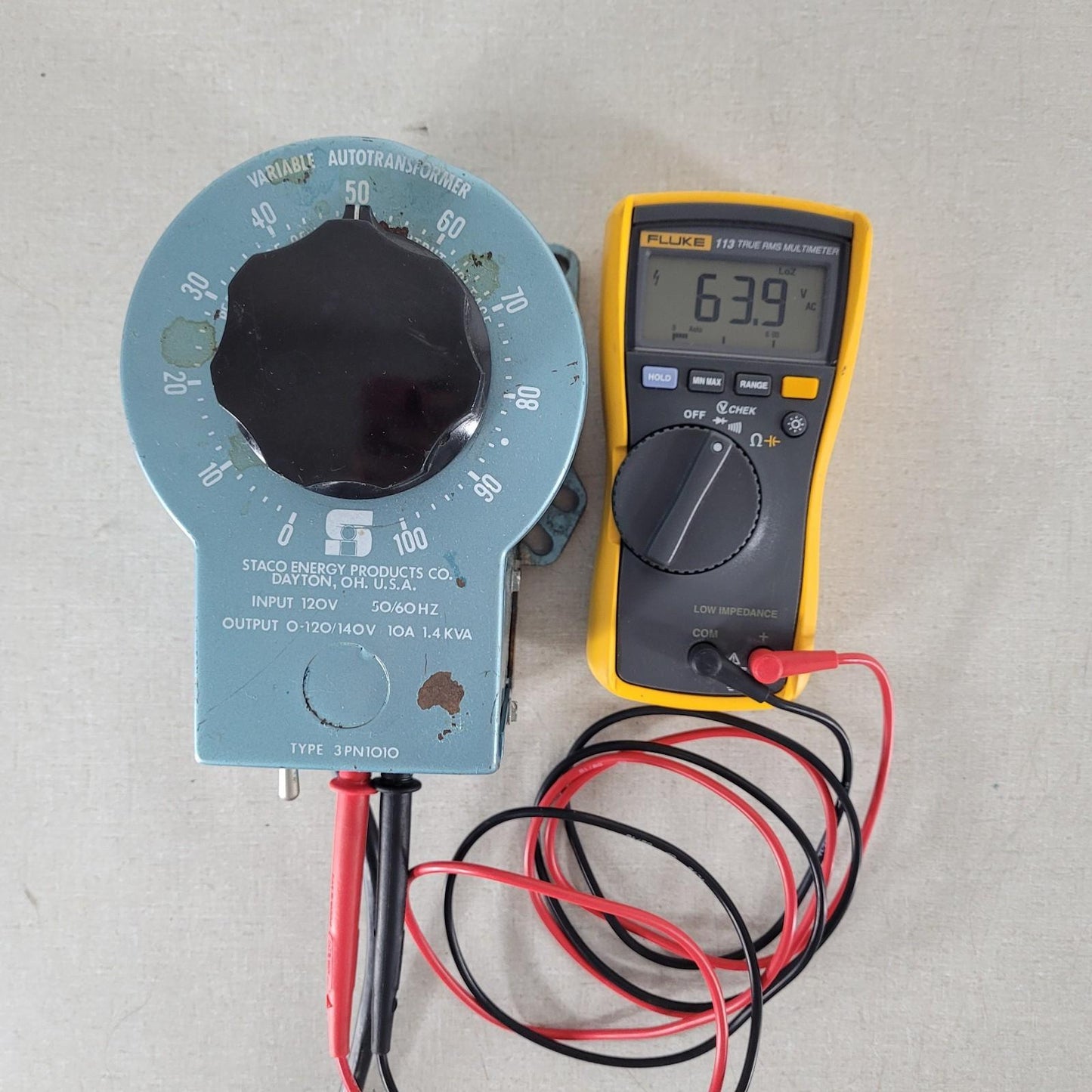 Staco Energy 3PN1010 Variac Variable AutoTransformer 0-120V 50/60 Hz 1.4 KVA