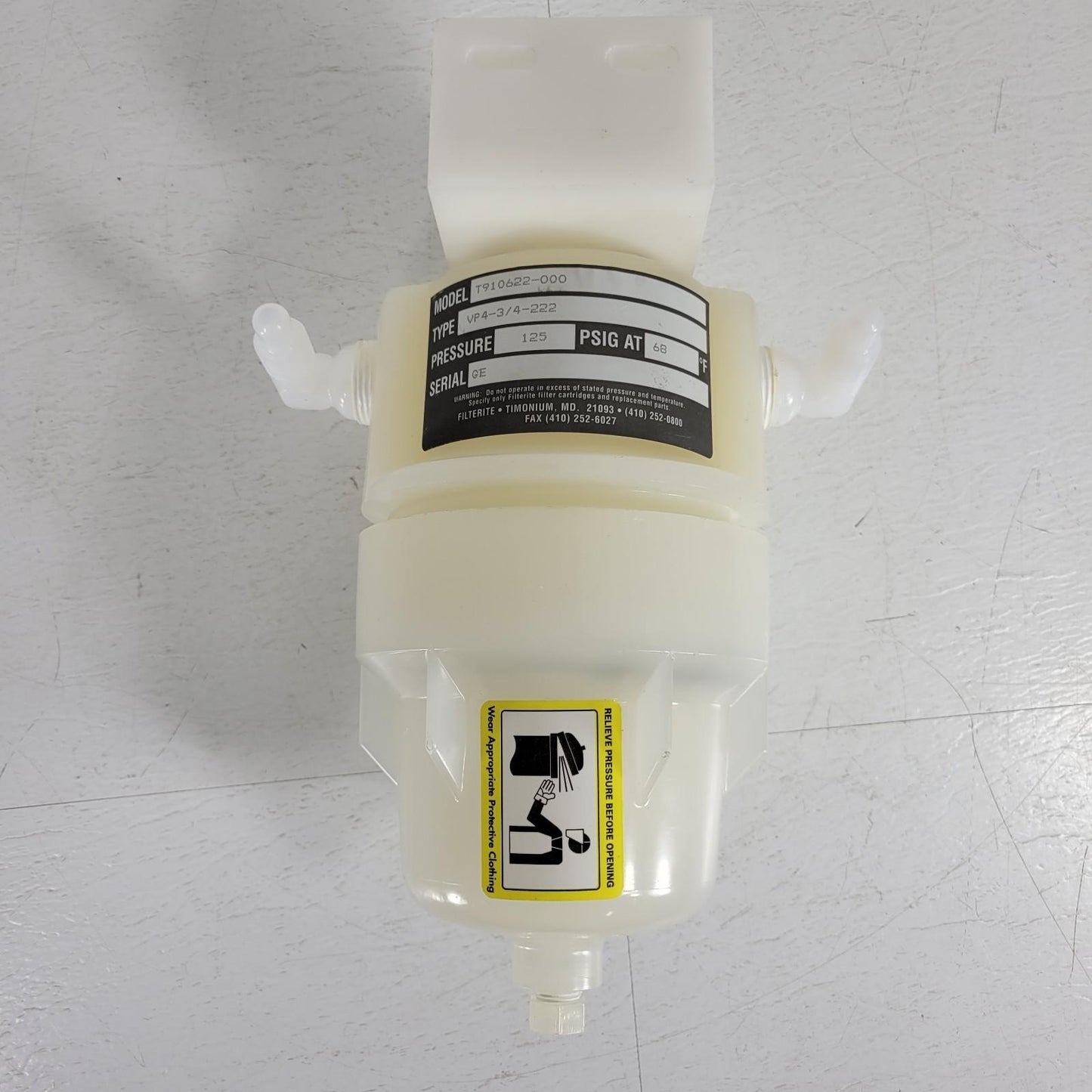 USF Filtration & Separations Filterite T910622-000 VP4-3/4-222 PTFE 125 PSI