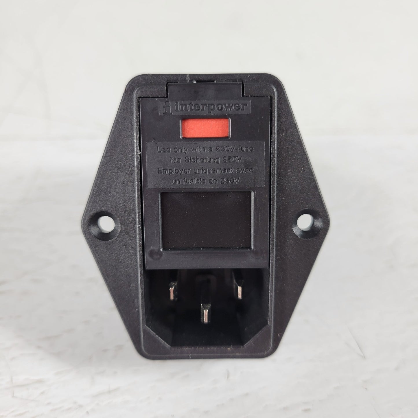 Interpower 83543040 3-Function Power Entry Module Single Fuse 4.8 mm QD's