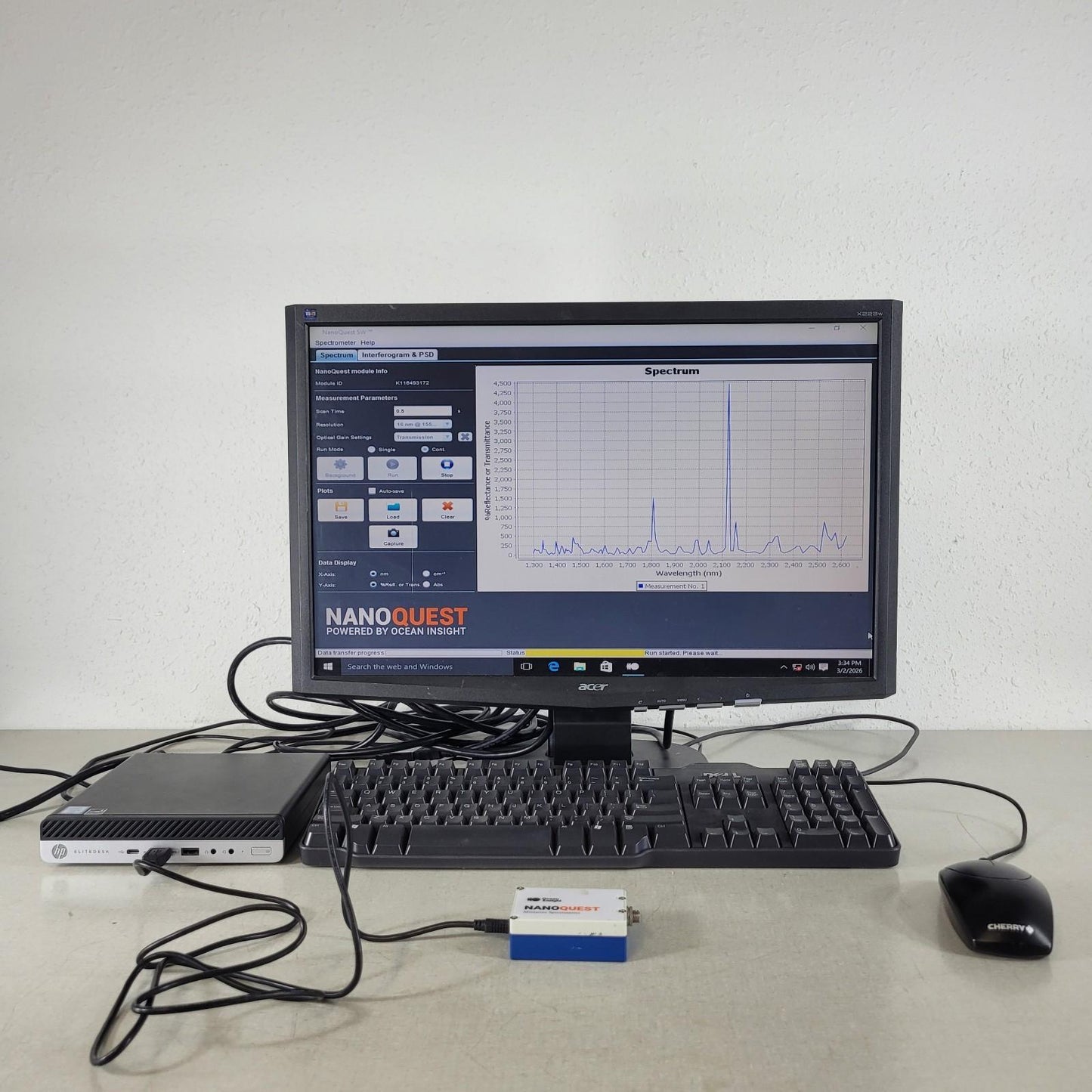 Ocean Insight NanoQuest Mini FT-IR NIR Spectrometer 1350-2500nm w/ PC + Software
