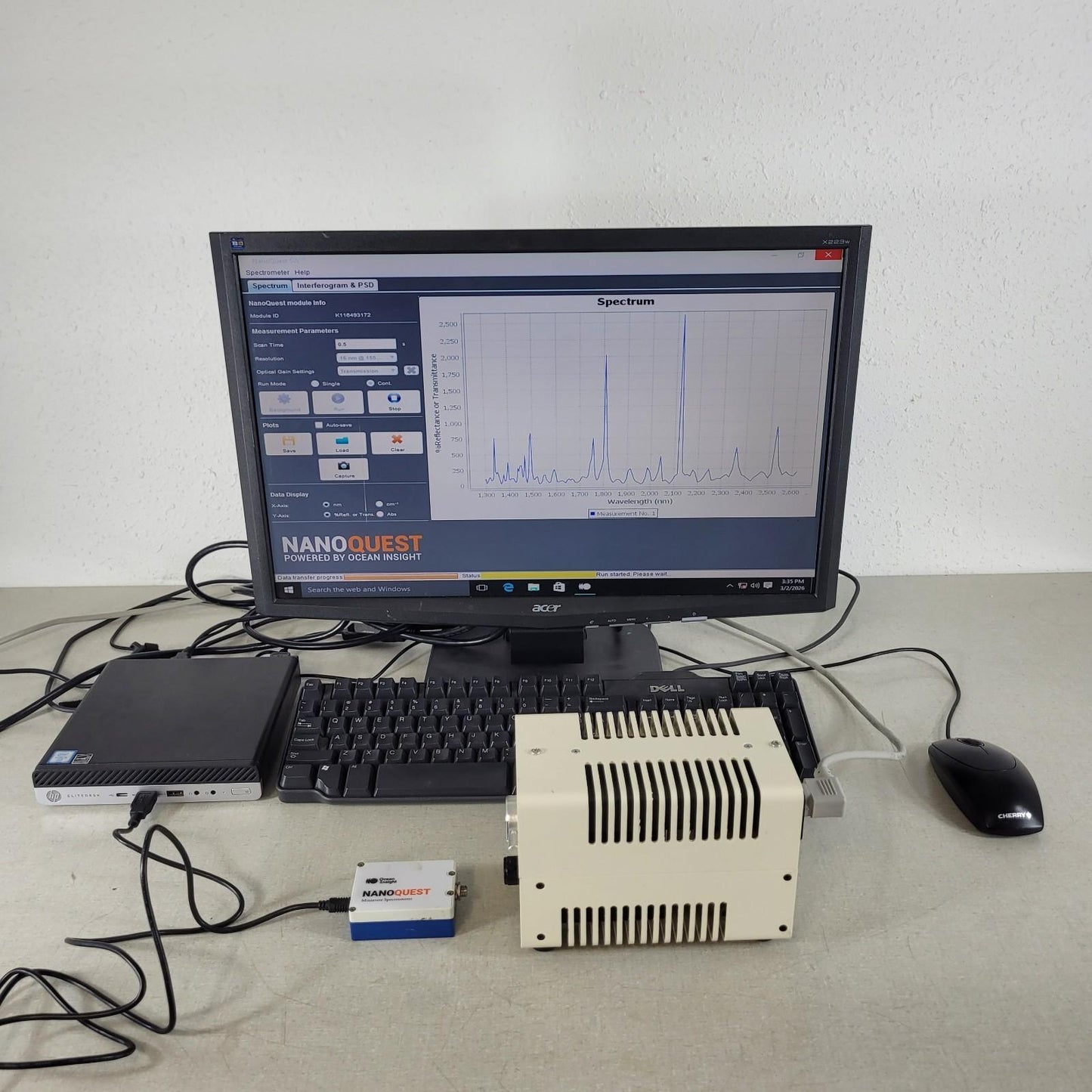 Ocean Insight NanoQuest Mini FT-IR NIR Spectrometer 1350-2500nm w/ PC + Software