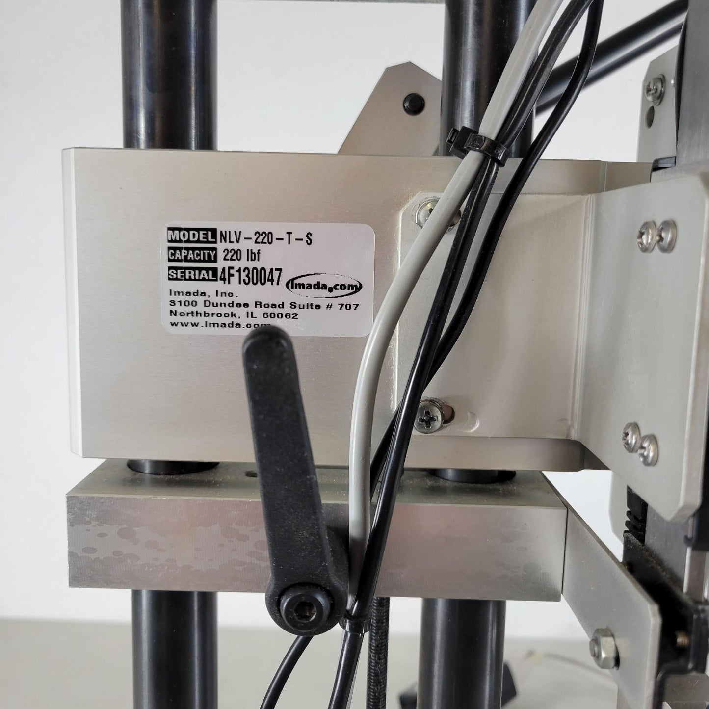 Imada NLV-220-T-S Vertical Lever Test Stand with Distance Meter 220 LB Capacity