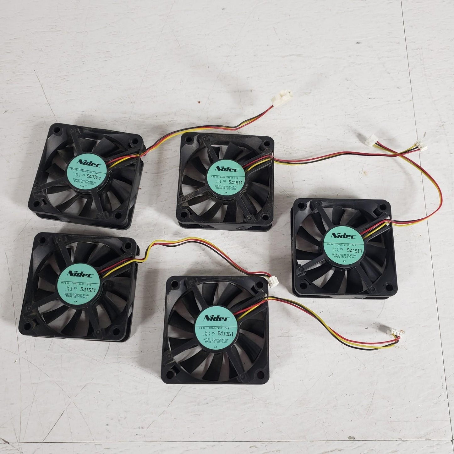 Lot of 5 Nidec D06R-24SS1 04B 6cm 60MM 24V 0.12A 5415G1 Three Wire Inverter Fan