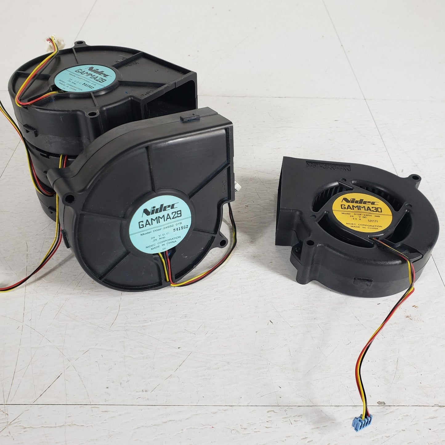 Lot of 5 Nidec Gamma 29/30 Blower Fans D09F-24SS2-01B 24VDC .25A D10F-24PH-36B
