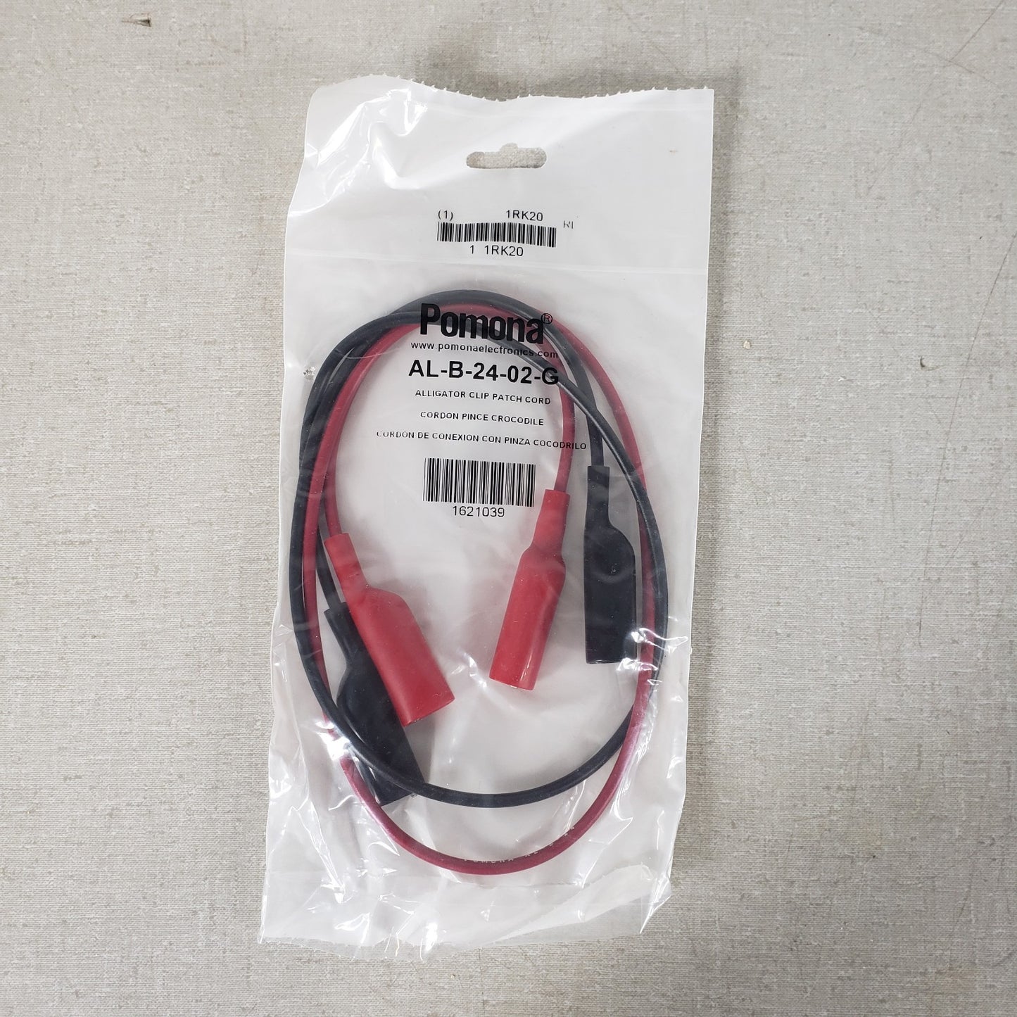 2-PACK Pomona AL-B-24-02 Alligator Clip Patch Cord Test Lead 1RK20 Up To 5A 150V