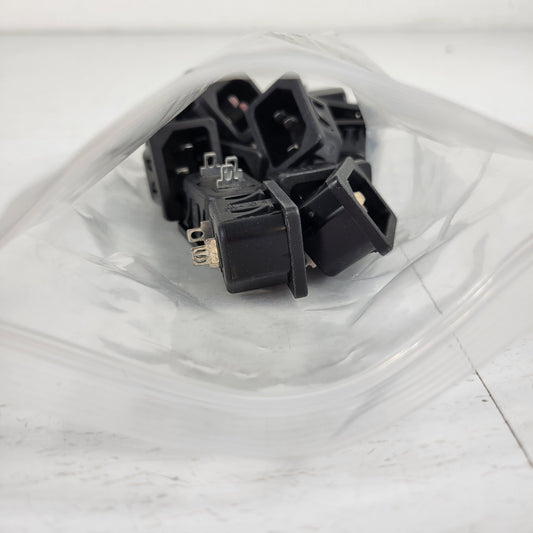 IEC Appliance Inlet C14, Snap-in Mounting, Front Side, Solder Terminal 6100-41