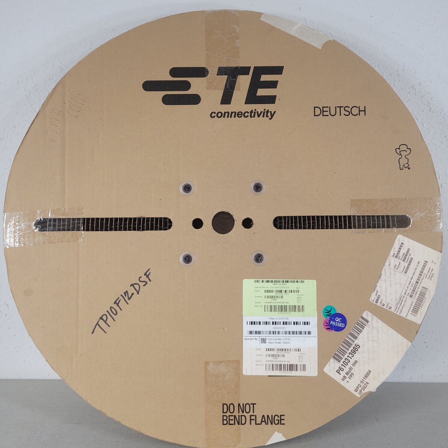 Partial Reel 1500 Count: TE Connectivity Deutsch 1062-12-0222 Crimps 10 AWG