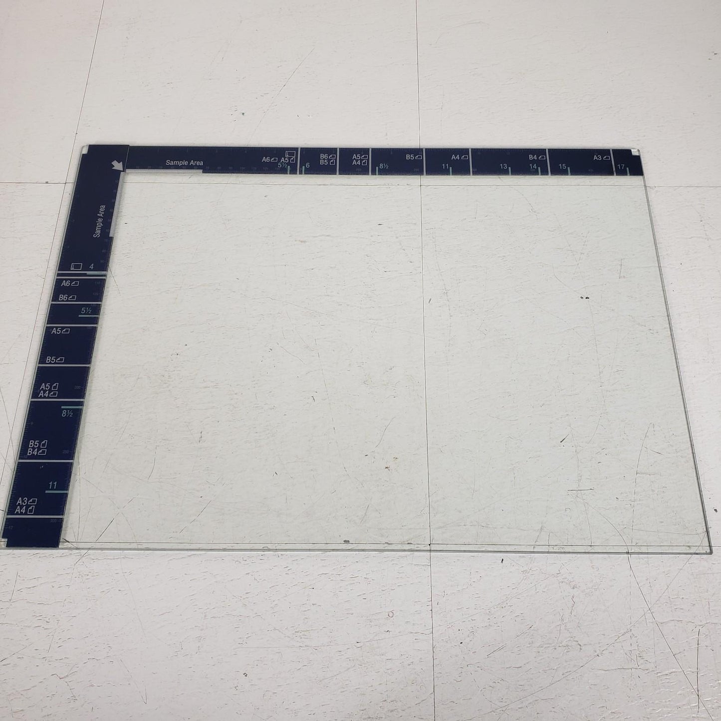 Konica Minolta Bizhub C351 Laser Copy Print Station Scanning Bed Glass Template
