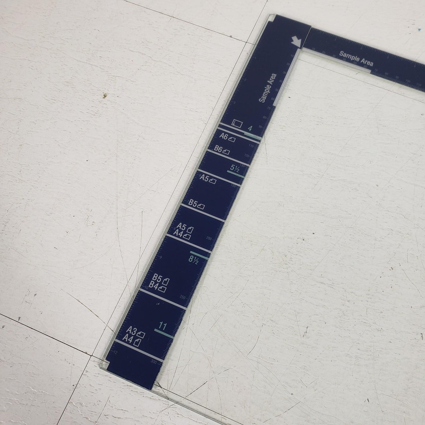 Konica Minolta Bizhub C351 Laser Copy Print Station Scanning Bed Glass Template