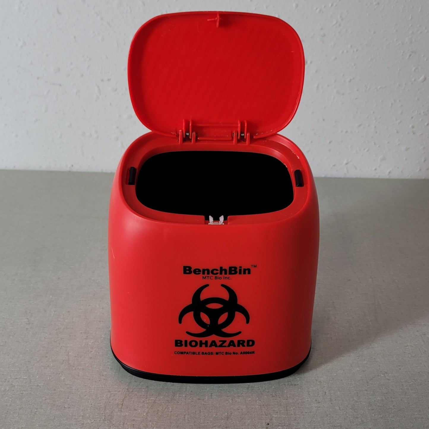 MTC Bio BenchBin A9004R Benchtop Biohazard Bin Personal Waste Container