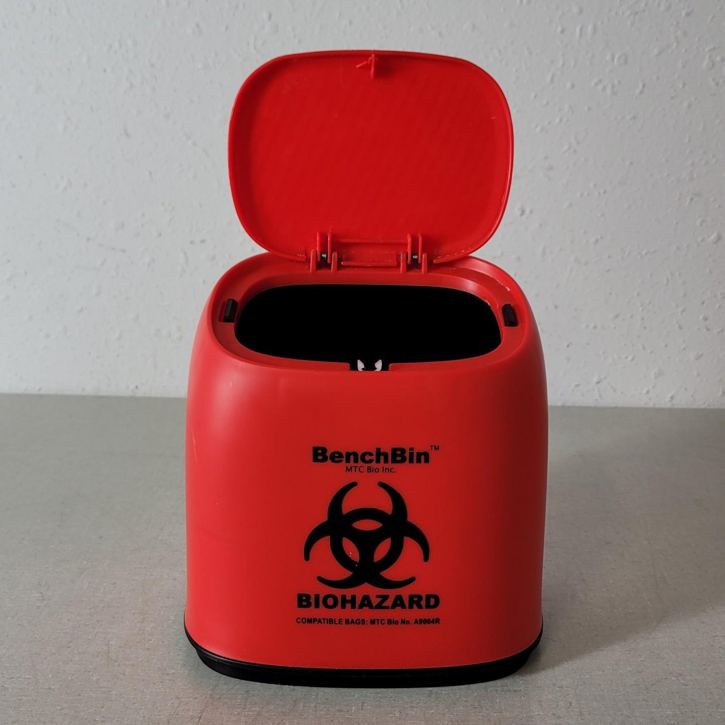 MTC Bio BenchBin A9004R Benchtop Biohazard Bin Personal Waste Container