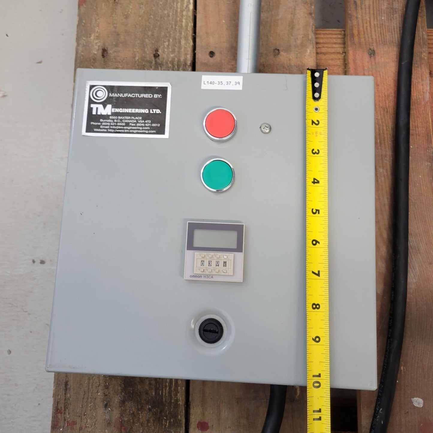 TM TSLX Engineering Ring and Puck Pulverizer Manual Clamp 3 Phase Power 230/460V