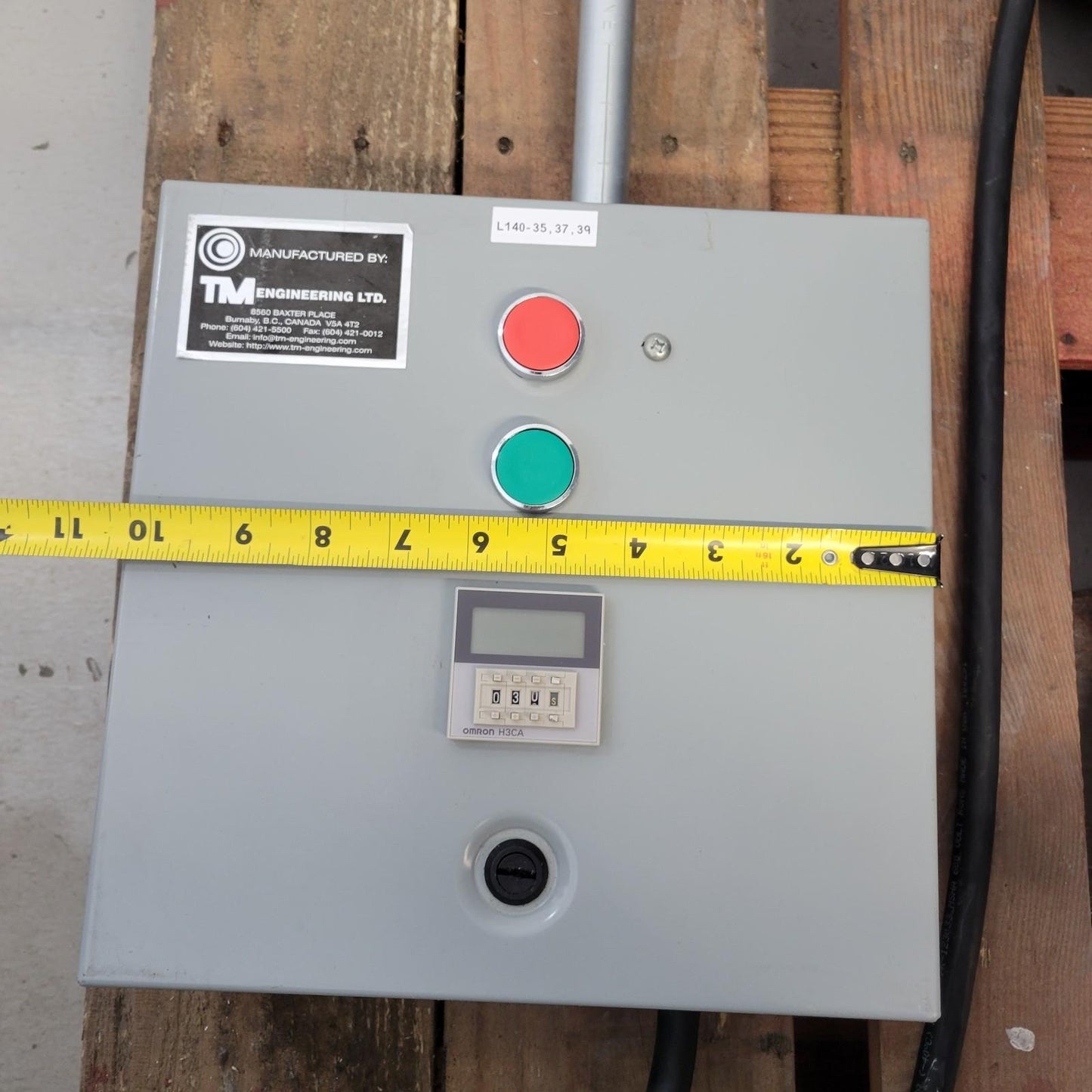 TM TSLX Engineering Ring and Puck Pulverizer Manual Clamp 3 Phase Power 230/460V