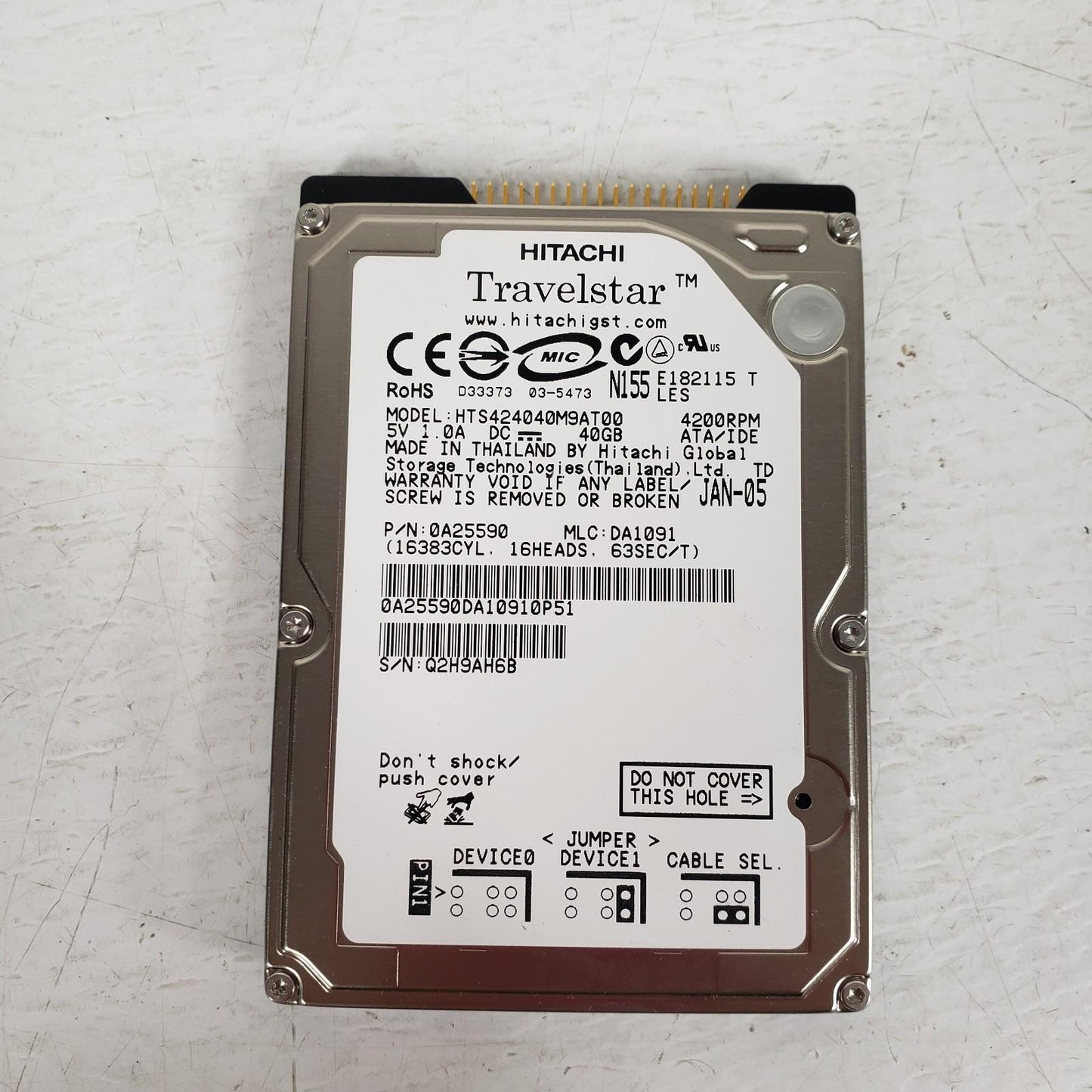 Konica Minolta Bizhub C351 Firmware Hard Drive ATA IDE 40GB 5V HDD Software