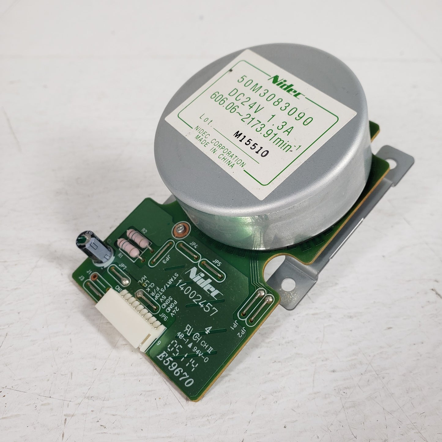 Nidec 50M3083090 Stepper Motor Wormgear Shaft 24V 2.2A 9 Pin 606.06 2173.91min