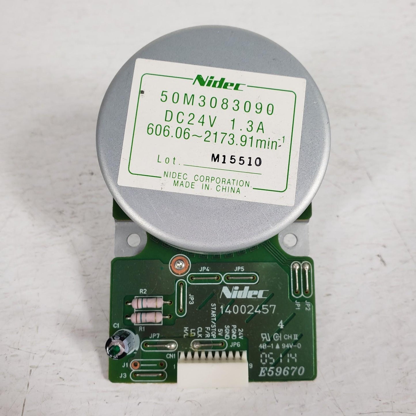 Nidec 50M3083090 Stepper Motor Wormgear Shaft 24V 2.2A 9 Pin 606.06 2173.91min