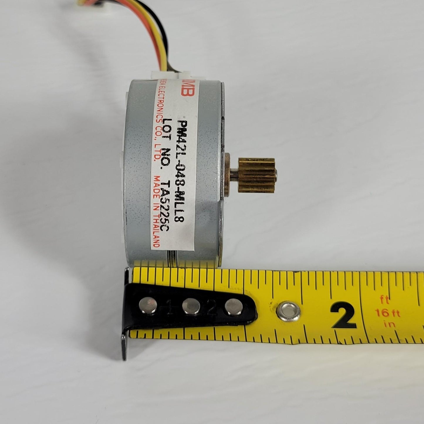 NMB Minebea Stepper Motor PM42L-048-MLL8 Gear Shaft 4 Wire 24V DC 48 Step 7.5deg